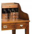 Koloniální luxusní psací stůl se sekretářem Flamingo z masivního mahagonového dřeva 106cm