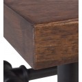 Industriální konferenční stolek HIERRO z masivního dřeva s kovovou konstrukcí 120cm