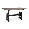 Industriální jídelní stůl HIERRO z masivního mangového dřeva s kovovou konstrukcí 160cm