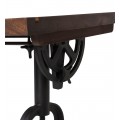 Industriální designový rýsovací stůl HIERRO z masivního mangového dřeva 130cm