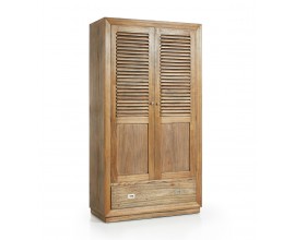 Koloniální šatní skříň Merapi z masivního dřeva Mindi 200cm