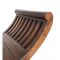 Koloniální masivní lavice M-VINTAGE z mahagonového dřeva na nožičkách 120cm