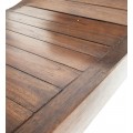 Koloniální masivní lavice M-VINTAGE z mahagonového dřeva na nožičkách 120cm