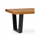 Masivní industriální konferenční stolek Madhu ze dřeva Mindi 120cm