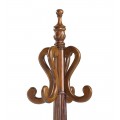 Rustikální luxusní věšák M-VINTAGE z masivního dřeva tmavohnědé barvy s vyřezáváním 190cm