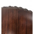 Rustikální kulatý příruční stolek M-VINTAGE z masivu ve stylu Chippendale 60cm