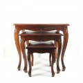 Luxusní sada tří rustikálních konferenčních stolků M-Vintage z masivního dřeva