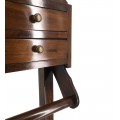 Koloniální luxusní němý sluha M-Vintage z masivního dřeva tmavohnědé barvy 120cm