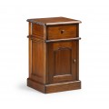 Koloniální luxusní příruční stolek M-VINTAGE z masivního mahagonového dřeva se zásuvkou a dvířky cm