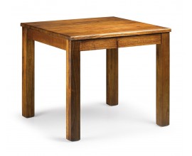 Luxusní jídelní stůl Star ze dřeva Mindi v přírodní hnědé barvě čtvercového tvaru 90cm