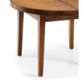 Kulatý rozkládací jídelní stůl Star ze dřeva rozkládací 170cm