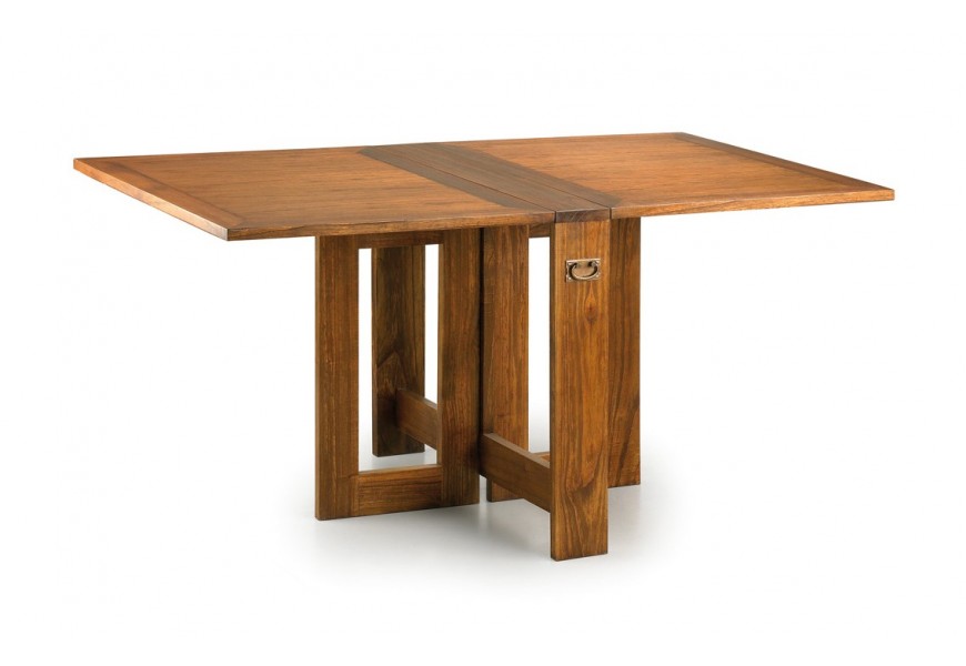 Rozkládací jídelní stůl Star ze dřeva Mindi hnědé barvy 165cm
