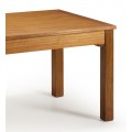 Dřevěný rozkládací jídelní stůl Star z masivu Mindi hnědé barvy 160-220cm