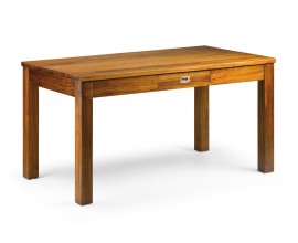 Dřevěný jídelní stůl Star ze dřeva Mindi hnědé barvy 150cm