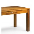 Dřevěný jídelní stůl Star ze dřeva Mindi hnědé barvy 150cm