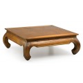 Luxusní konferenční stolek Star ze dřeva Mindi čtvercového tvaru 100cm
