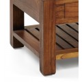 Masivní konferenční stolek Star ze dřeva Mindi se zásuvkou 60cm