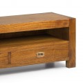 Designový dřevěný TV stolek z masivního dřeva Star se třemi zásuvkami 190cm