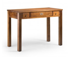 Masivní elegantní psací stolek Star ze dřeva Mindi se třemi zásuvkami 110cm