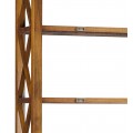 Designový regál Star ze dřeva Mindi se čtyřmi policemi a dvěma zásuvkami 190cm