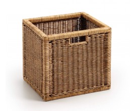 Venkovský stylový košík Rattan z přírodního materiálu v hnědé barvě 38cm