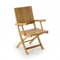Designová židle z teakového dřeva