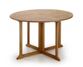 Skládací zahradní stůl z teakového dřeva kulatý Jardin