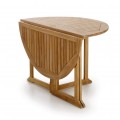 Skládací zahradní stůl z teakového dřeva kulatý Jardin