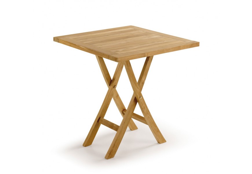 Stylový zahradní stolek čtvercový z teakového dřeva Jardin