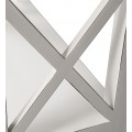Masivní luxusní knihovna BLANC ze dřeva Mindi v bílé barvě 150cm