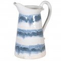 Venkovský stylový keramický džbán Limoges bílo-modrý 28cm