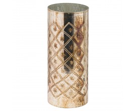 Vintage skleněná váza Portizo Bronze s jemným ornamentálním vzorem 30cm