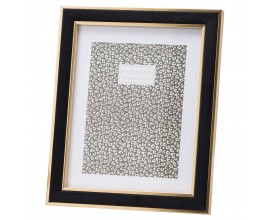 Art-deco luxusní sametový fotorámeček Bolmente v černé barvě se zlatým prvkem 8x10