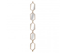 Art-deco stylové členité nástěnné zrcadlo ASPA Gold 145cm