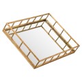 Set dvou zrcadlových podnosů Trasulfa se zlatou kovovou konstrukcí 48cm