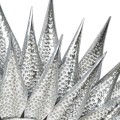 Art-deco designové zrcadlo Söll se stříbrným kovovým rámem ve tvaru paprsků 90cm