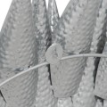 Art-deco designové zrcadlo Söll se stříbrným kovovým rámem ve tvaru paprsků 90cm