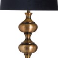 Luxusní stolní lampa Perceiro s černým kruhovým stínidlem a bronzovým podstavcem z pryskyřice 92cm