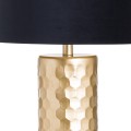 Art-deco lampa Alminar II se zlatým reliéfním podstavcem a černým sametovým stínítkem 62cm