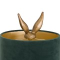 Designová stolní lampa Jarron Gold s podstavcem ve tvaru králíka a se zeleným stínítkem 50cm