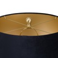 Stylová zlato-černá stolní lampa Jabal se stínítkem ze sametu 82cm
