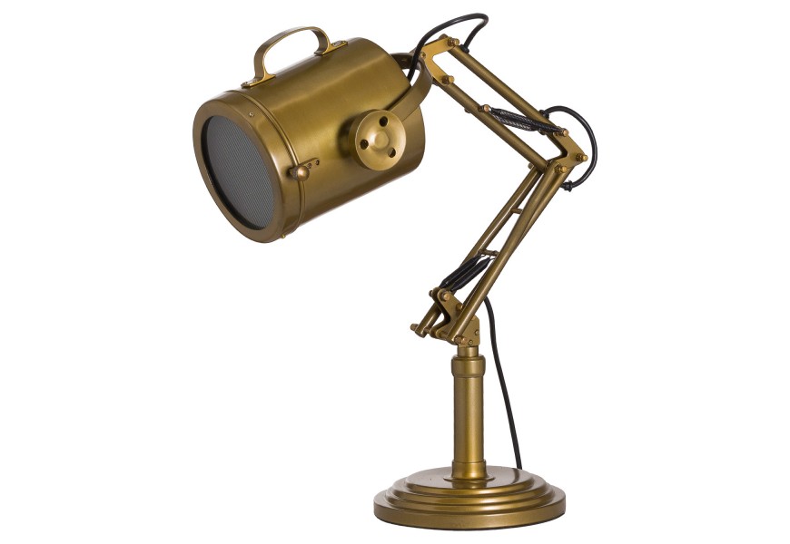 Industri&aacute;ln&iacute; nastaviteln&aacute; pracovn&iacute; lampa Rumilly s mosazn&yacute;m povrchem 63cm