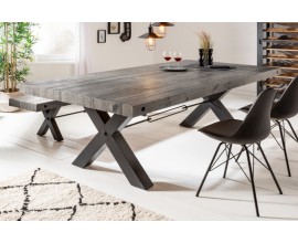 Industriální designový jídelní stůl Freya z masivního dřeva a kovu 240cm