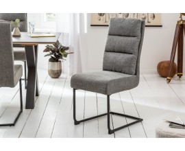Industriální židle Galle s tmavě šedým čalouněním a kovovou konstrukcí