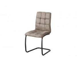 Moderní jídelní židle Issoire z mikrovlákna šedohnědé barvy 92cm
