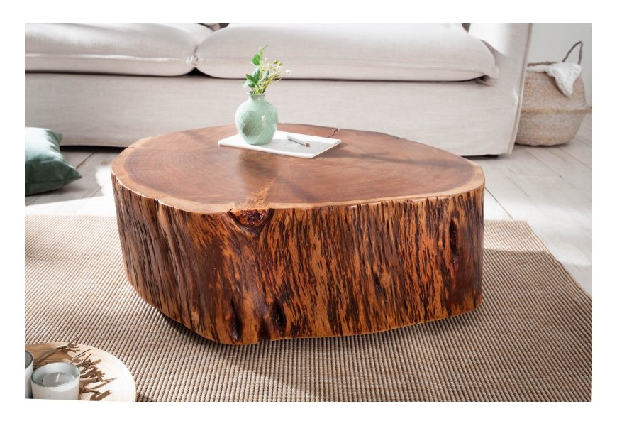 Industriální konferenční stolek Pure Nature z kmene stromu 70cm