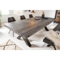 Industriální designový jídelní stůl Freya z masivního dřeva a kovu 240cm