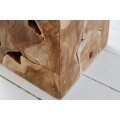Venkovský masivní příruční stolek Vezelay z teakového dřeva 30cm