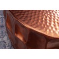 Moderní kruhový konferenční stolek Siliguri v měděném provedení 53cm