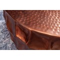 Moderní kruhový konferenční stolek Siliguri v měděném odstínu 68cm